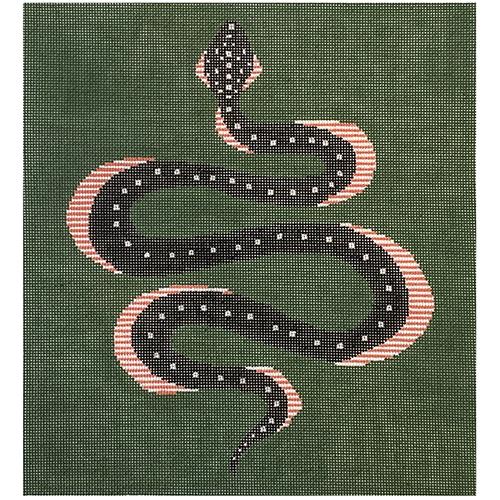 Honey Crisp Black Snake Painted Canvas The Plum Stitchery 