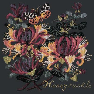 Honeysuckle Needlepoint Kit Kits Elizabeth Bradley Design Black 

