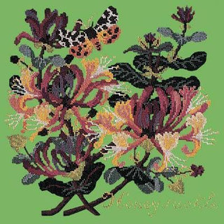 Honeysuckle Needlepoint Kit Kits Elizabeth Bradley Design Grass Green 
