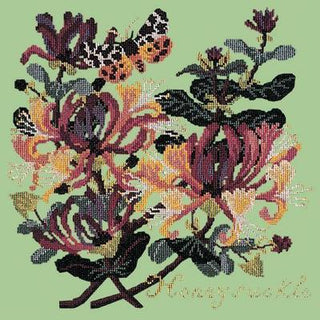 Honeysuckle Needlepoint Kit Kits Elizabeth Bradley Design Pale Green 
