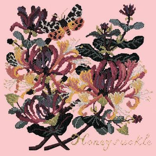 Honeysuckle Needlepoint Kit Kits Elizabeth Bradley Design Pale Rose 
