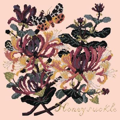 Honeysuckle Needlepoint Kit Kits Elizabeth Bradley Design Salmon Pink 
