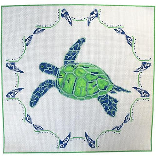 Honu (Sea Turtle) Painted Canvas Blue Ridge Stitchery 

