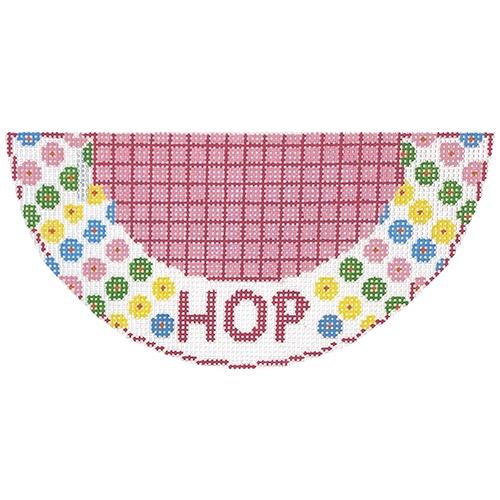 Hop Kiss on 14 mesh Painted Canvas Two Sisters Needlepoint 