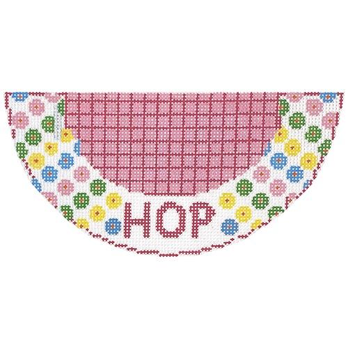 Hop Kiss on 18 mesh Painted Canvas Two Sisters Needlepoint 
