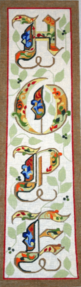 HOPE Bell Pull/Hanger Painted Canvas Melissa Prince Designs  - 1