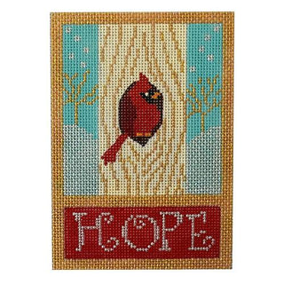 Hope Cardinal Painted Canvas Eye Candy Needleart 

