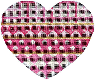 Horizontal Patterns Heart Painted Canvas Associated Talents 
