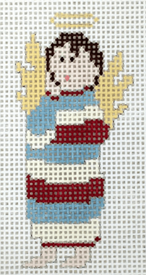 Horizontal Stripe Angel Painted Canvas Pippin  - 1