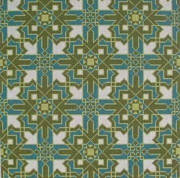 Horse Blanket   Sage Painted Canvas Cooper Oaks Design  - 1