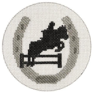 Horse Shoe with Jumper Painted Canvas The Meredith Collection 
