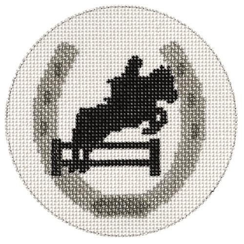 Horse Shoe with Jumper Painted Canvas The Meredith Collection 