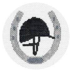 Horseshoe with Helmet Painted Canvas The Meredith Collection 