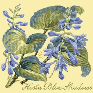 Hosta Blue Shadows Needlepoint Kit Kits Elizabeth Bradley Design Butter Yellow 
