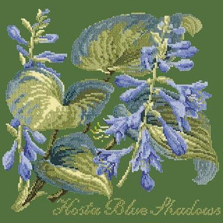 Hosta Blue Shadows Needlepoint Kit Kits Elizabeth Bradley Design Dark Green 
