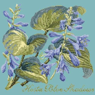 Hosta Blue Shadows Needlepoint Kit Kits Elizabeth Bradley Design Duck Egg Blue 
