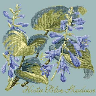 Hosta Blue Shadows Needlepoint Kit Kits Elizabeth Bradley Design Pale Blue 

