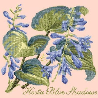 Hosta Blue Shadows Needlepoint Kit Kits Elizabeth Bradley Design Salmon Pink 
