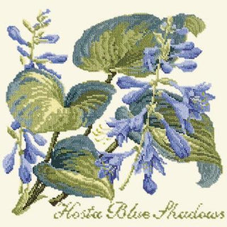Hosta Blue Shadows Needlepoint Kit Kits Elizabeth Bradley Design Winter White 
