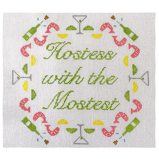 Hostess with the Mostess Large Painted Canvas Halcyon House Designs 
