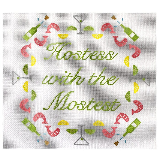 Hostess with the Mostess Large Painted Canvas Halcyon House Designs 