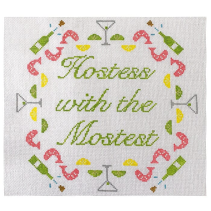 Hostess with the Mostess Large Painted Canvas Halcyon House Designs  - 1