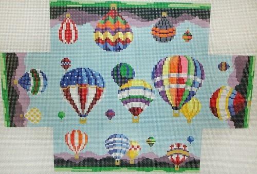 Hot Air Balloon Brick Cover Painted Canvas Susan Roberts Needlepoint Designs, Inc.  - 1
