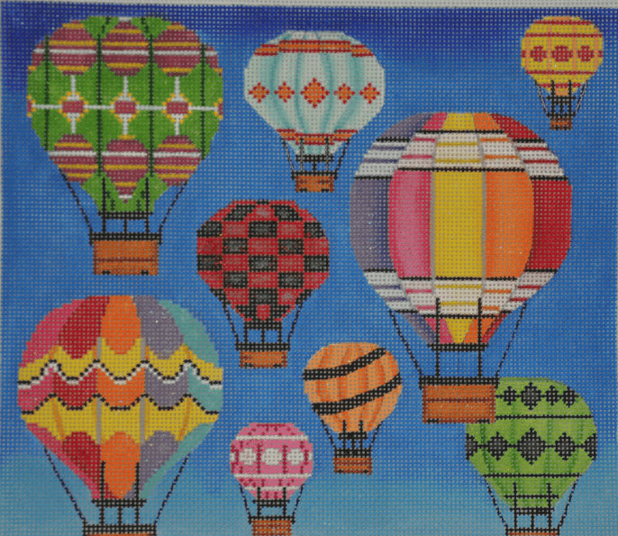 Hot Air Balloons in Flight Painted Canvas Alice Peterson 