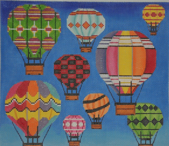 Hot Air Balloons in Flight Painted Canvas Alice Peterson  - 1