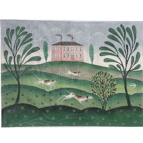 Hounds Chasing the Dove Painted Canvas Painted Pony Designs  - 1