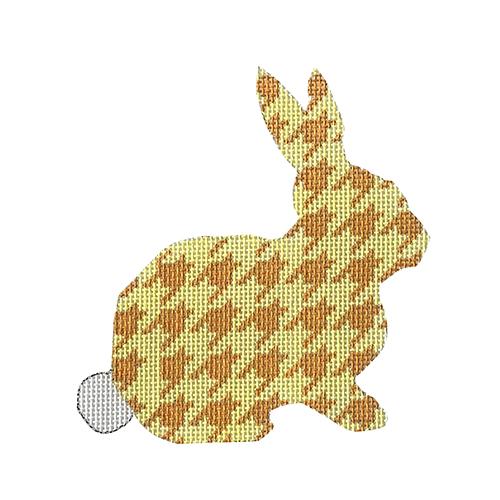 Houndstooth Bunny - Lemon Painted Canvas The Colonial Needle Company 