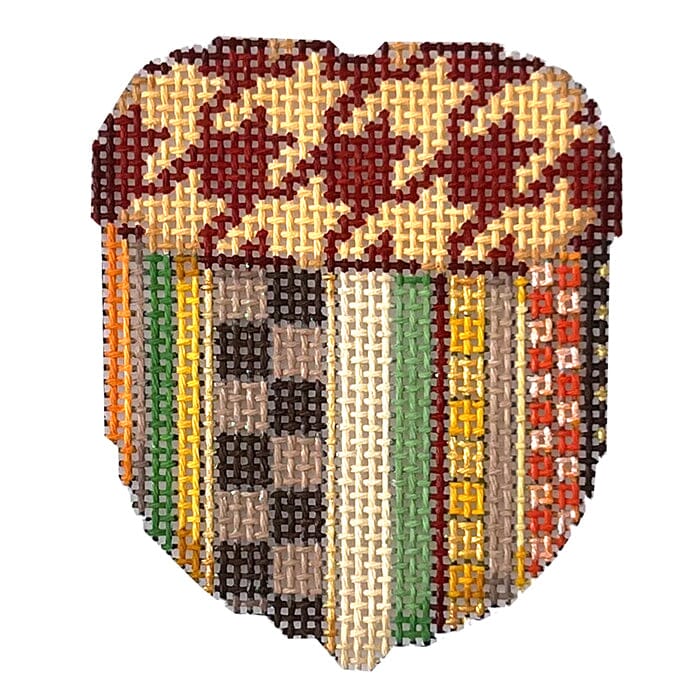 Houndstooth Cap/Stripe Acorn Painted Canvas Associated Talents 