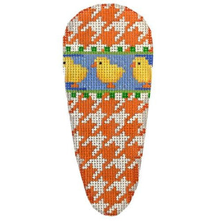 Houndstooth & Chicks Carrot Painted Canvas Associated Talents 
