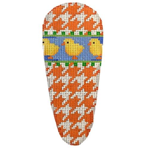 Houndstooth & Chicks Carrot Painted Canvas Associated Talents 
