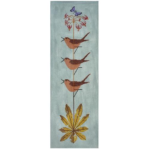 House Wren on a Shooting Star Painted Canvas Charley Harper  - 1