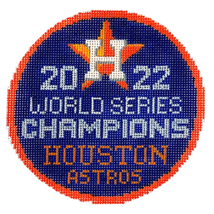 Houston Astros World Series Round Ornament Painted Canvas Keep Your Pants On 