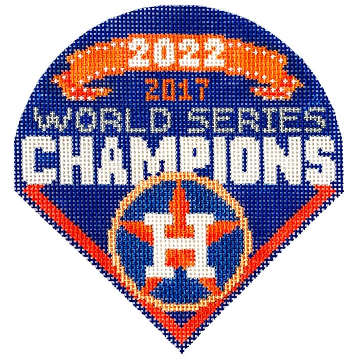 Houston Astros World Series Shaped Ornament Painted Canvas Keep Your Pants On 

