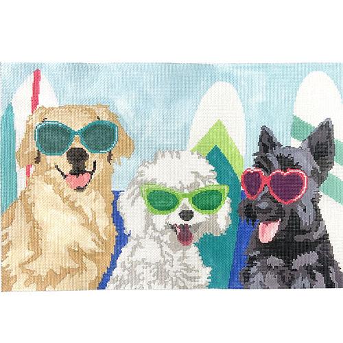 Howl-oha Surfer Bettys Painted Canvas CBK Needlepoint Collections 