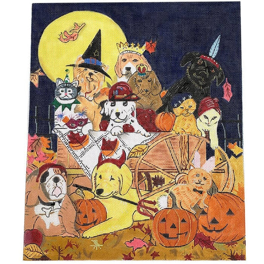 Howl-ween Painted Canvas All About Stitching/The Collection Design 