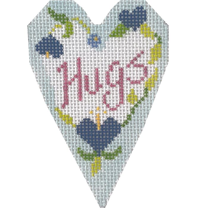 Hugs Heart Painted Canvas NeedleDeeva  - 1