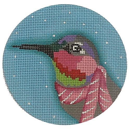 Hummingbird Ornament Painted Canvas Danji Designs  - 1