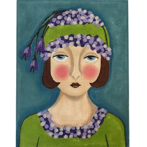 Hydrangea Girl Painted Canvas Love You More  - 1