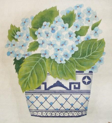 Hydrangea in Willowwave Painted Canvas Susan Roberts Needlepoint Designs, Inc.  - 1