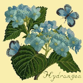 Hydrangea Needlepoint Kit Kits Elizabeth Bradley Design Butter Yellow 
