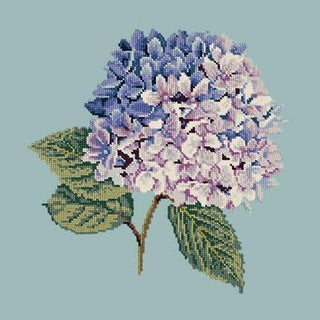 Hydrangea Needlepoint Kit Kits Elizabeth Bradley Design Pale Blue 
