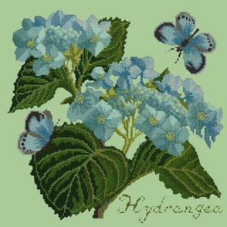 Hydrangea Needlepoint Kit Kits Elizabeth Bradley Design Pale Green 
