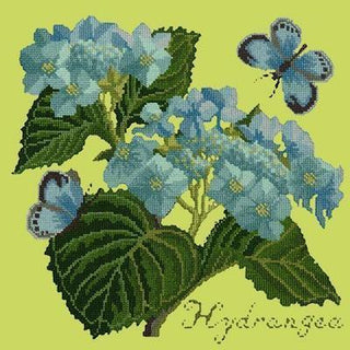 Hydrangea Needlepoint Kit Kits Elizabeth Bradley Design Pale Lime 

