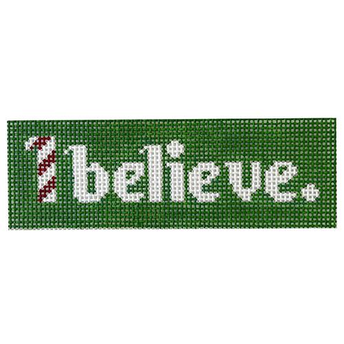 I Believe Gift Tag Painted Canvas Rachel Donley 