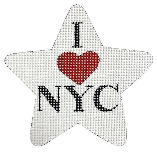 I Heart NYC Star Painted Canvas Raymond Crawford Designs 