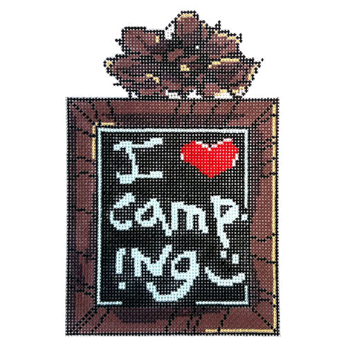 I Love Camping Painted Canvas Cooper Oaks Design  - 1